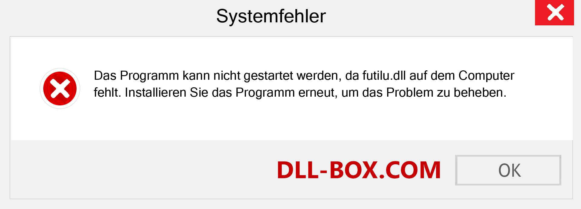 futilu.dll-Datei fehlt?. Download für Windows 7, 8, 10 - Fix futilu dll Missing Error unter Windows, Fotos, Bildern