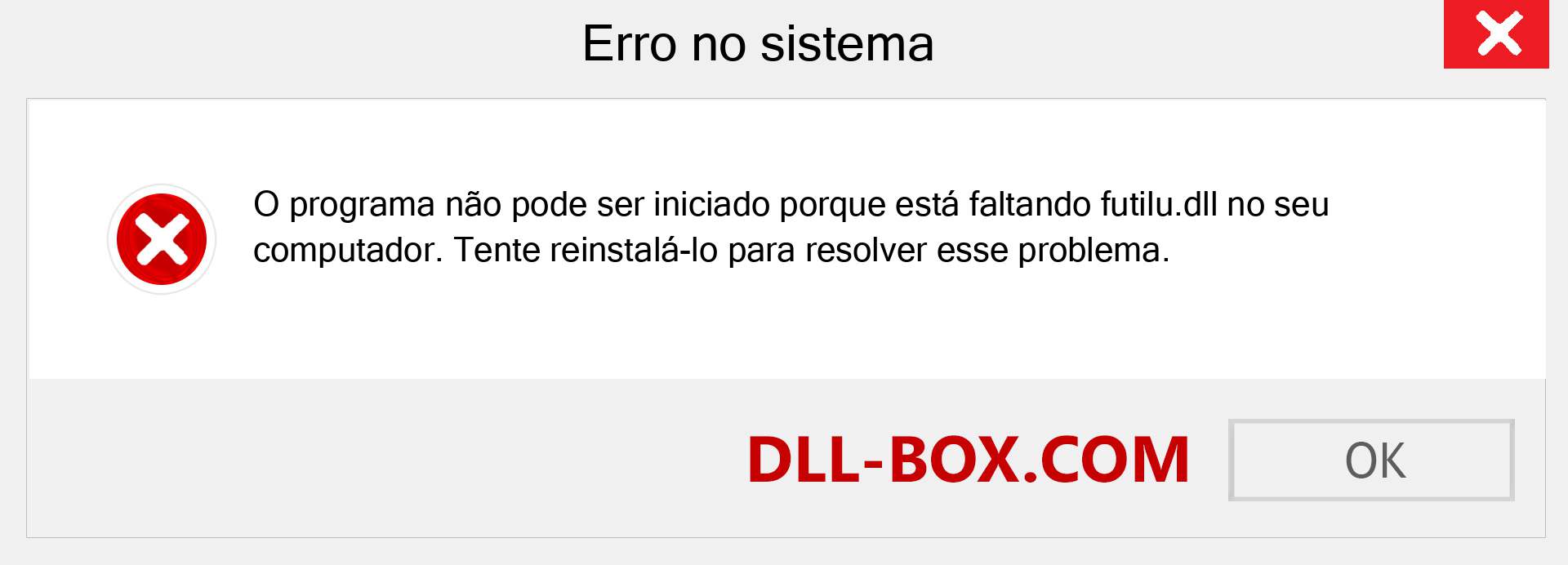 Arquivo futilu.dll ausente ?. Download para Windows 7, 8, 10 - Correção de erro ausente futilu dll no Windows, fotos, imagens